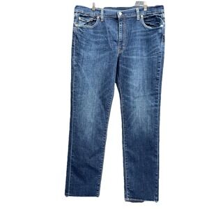 Levis 511 Mens Straight Leg Jeans 44x32 (40x32) Stretch Blue 5 Pocket Dark Wash